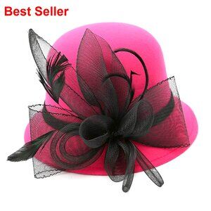 Organza Bucket Hat for Derby Wedding Church Party Occasions